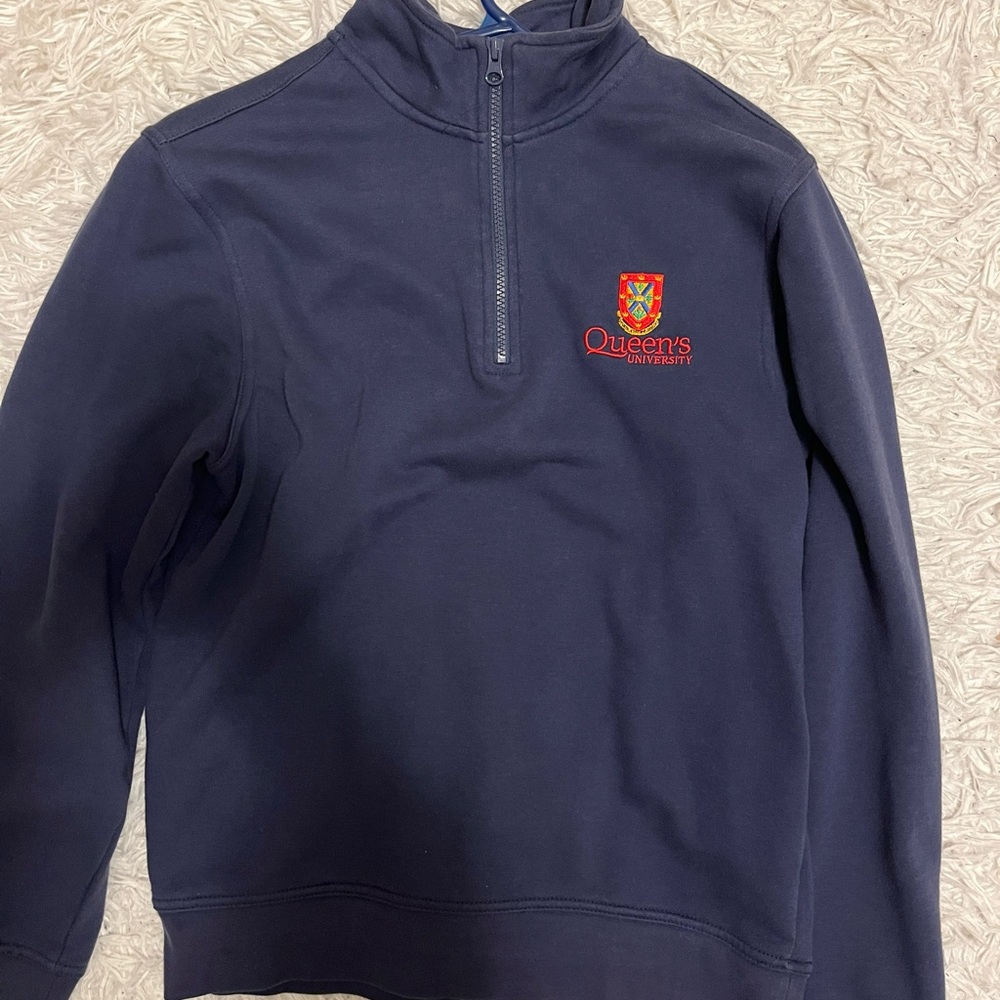 queens quarter zip sweater